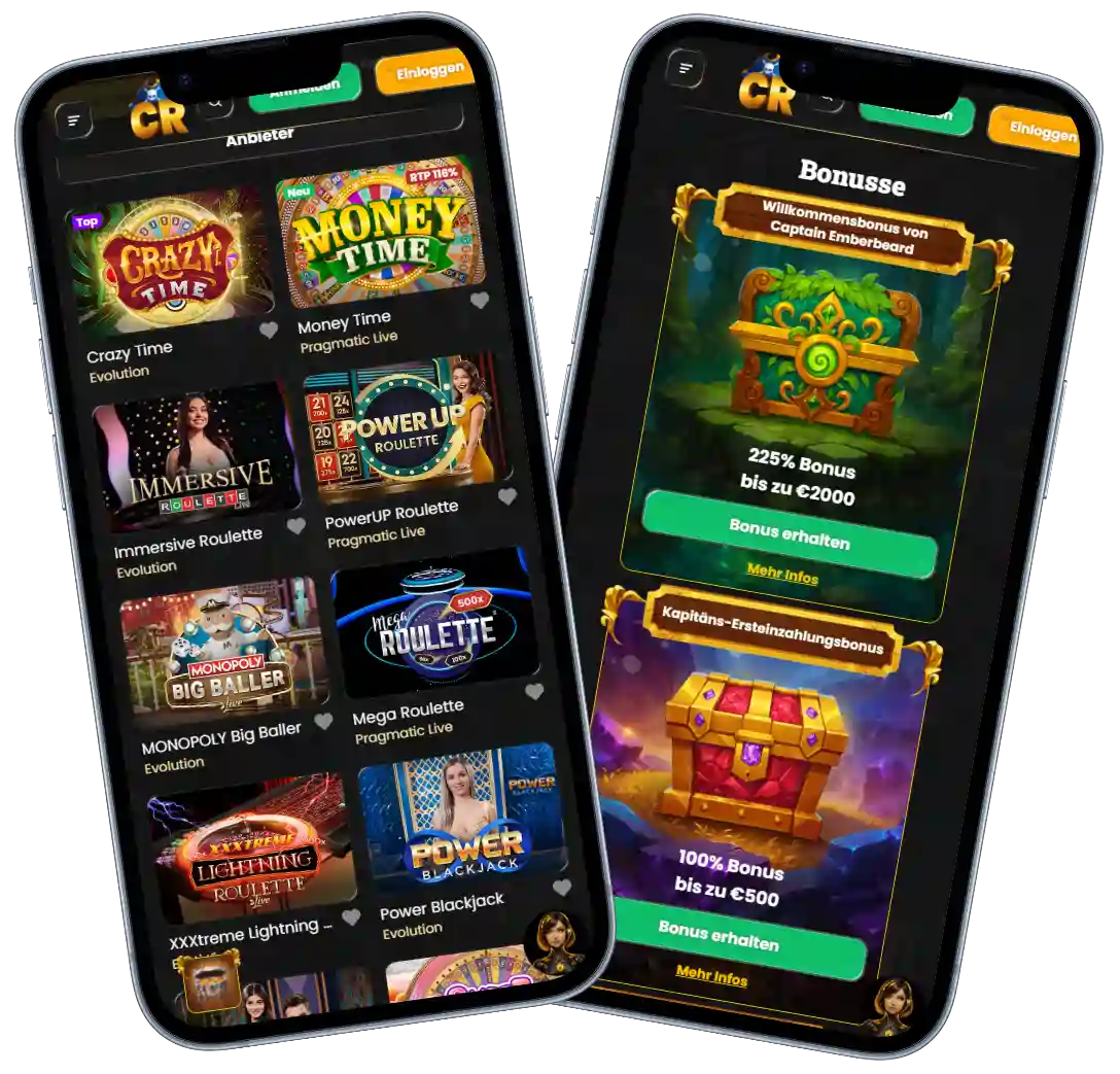 Corsaza Casino Boni und Live Spiele auf dem Smartphone